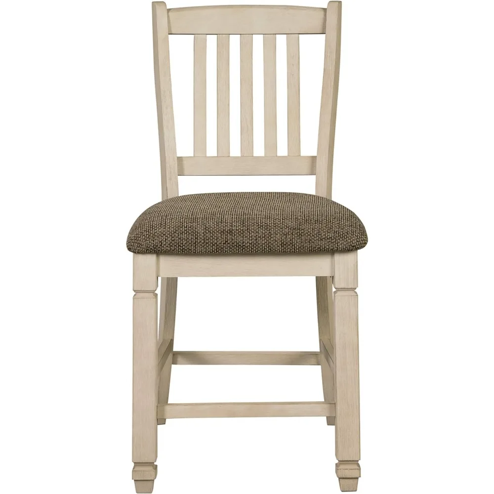 Bolanburg-Farmhouse Barstool, 2 Contagem Altura Contador, Antique Branco, 24"