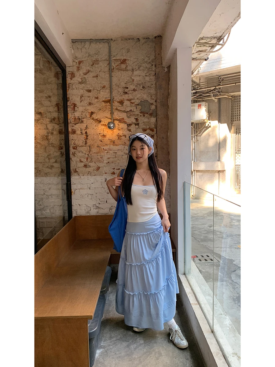 Rote Celebri Gallery Damen-Trägerweste 2025, neue Sommer-Outdoor-Bekleidung, Hot Girl Design oder Svel Ne hängendes Oberteil