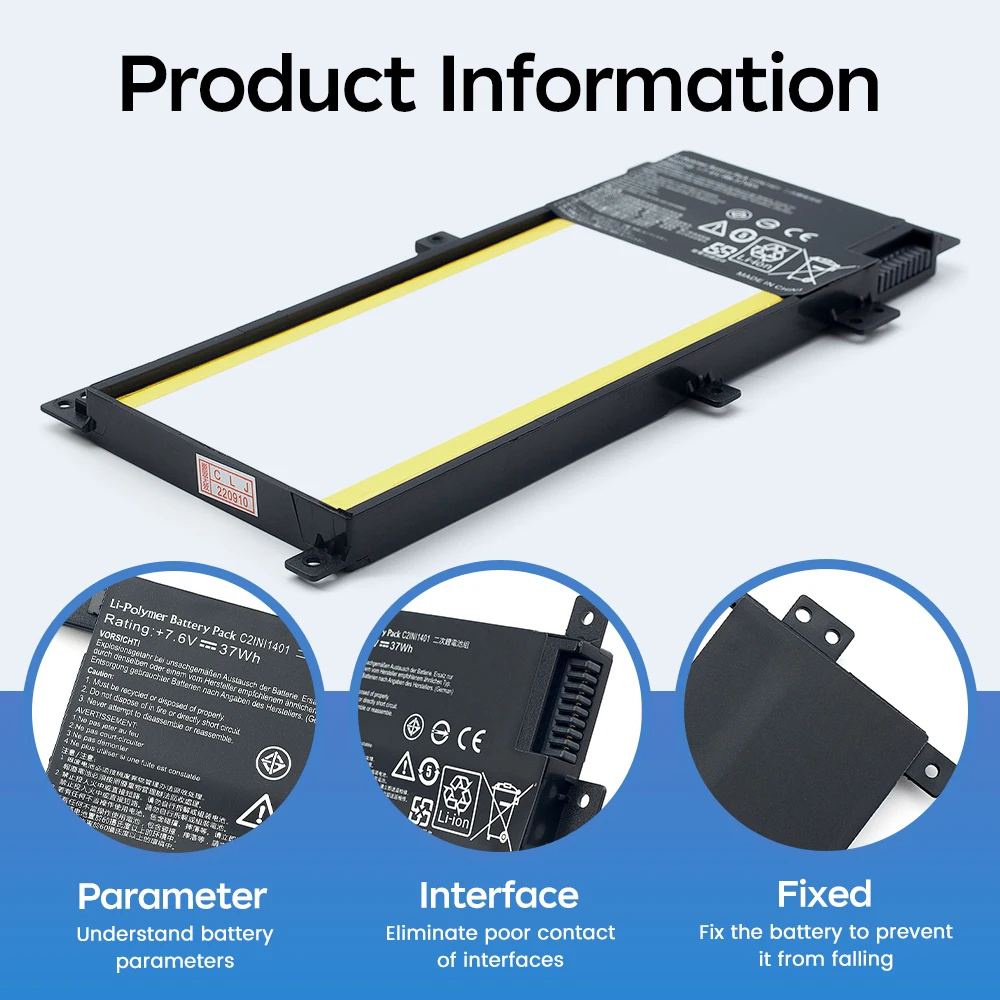 C21N1401 Laptop Battery For ASUS K455L F455LD F455L X455L X455LA X455LD X455LF Y483LD Y483LD High Quality Replacement Battery