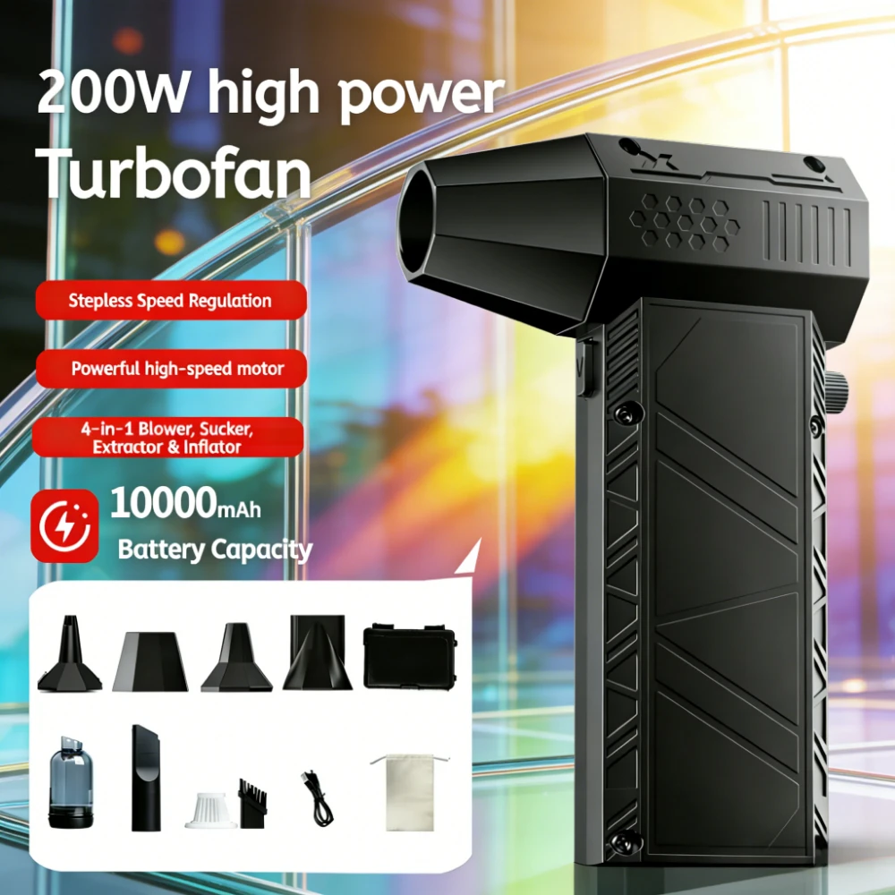 

X6 Pro Turbo fan brushless 8000mAh Powerful Snow Blower High-speed Dust Fan Mini Turbo Fan Handheld fanMulti-functional use