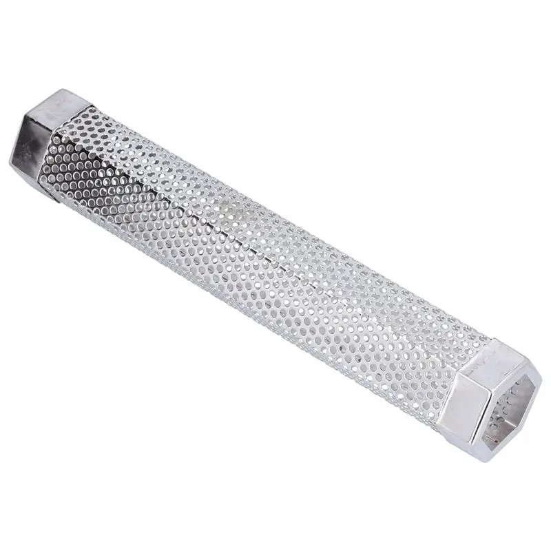 J1UL1N Smoker Tube Stainless Steel Portable Hex Stable Barbecue Smoke Generator Pipe For Cold Hot Smoking Grilled Foods