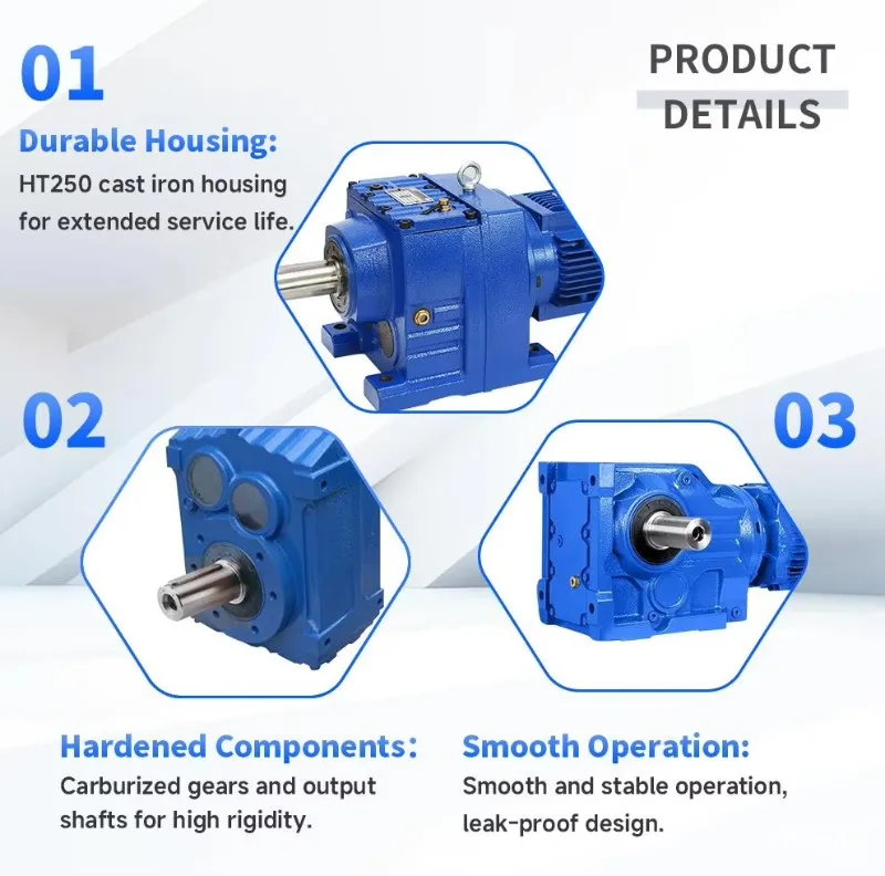 High Torque Gear Motor Variable Speed Control with Controller Dual Gearbox Stepper Gear Reducer