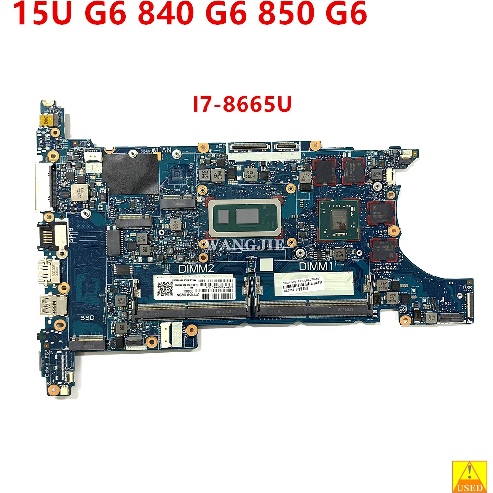 For HP ZBOOK 15U G6 840 G6 850 G6 HSN-I24C Laptop Motherboard L64078-601 L64078-001 6050A3022501 W I7-8665U 216-0923010