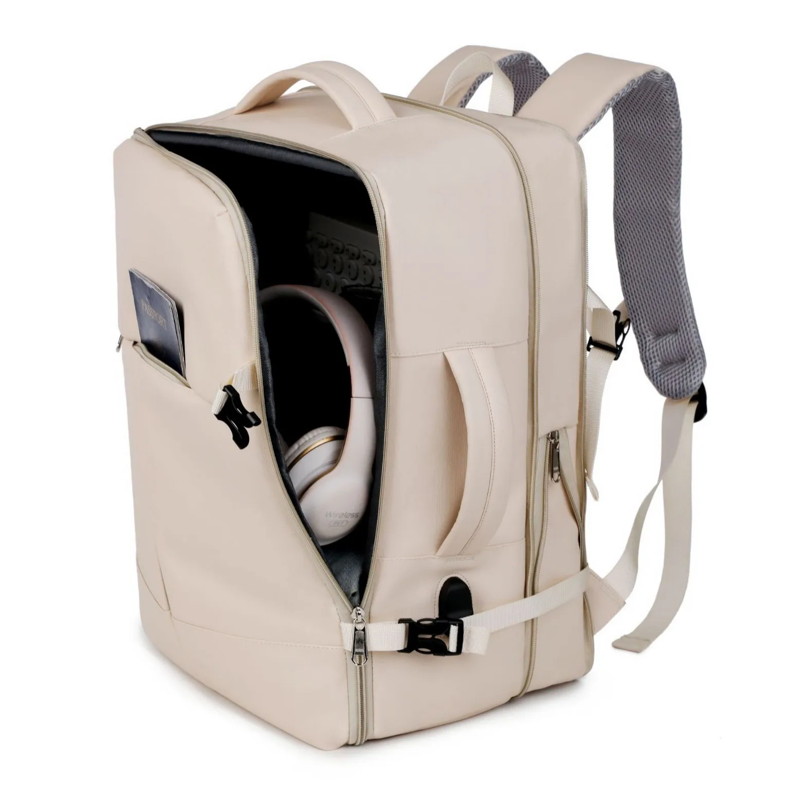 

2025 New business travel simple commute large capacity multi-function shoulder handbag computer bag expansion