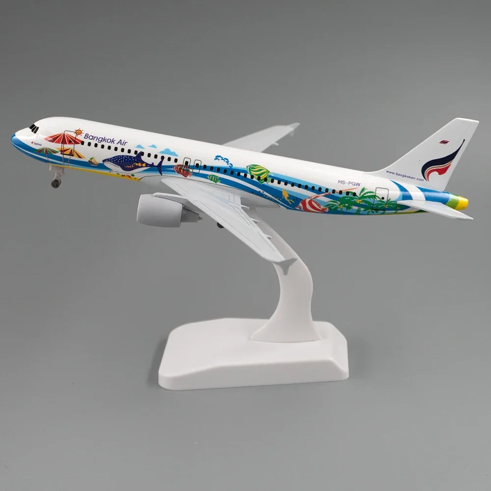 20 ซม.เครื่องบินกรุงเทพแอร์เวย์ Airbus A320 Landing Gear เครื่องบินรุ่นของเล่นเด็กของขวัญตกแต่ง