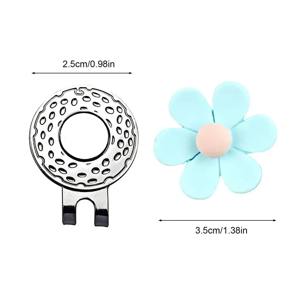 3.5cm Magnetic Golf Ball Marker With Hat Clip Flower Shape Magnet Cap Clip Set Golf Bag Accessories For Women Men Golfer Gift