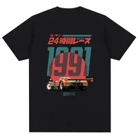 Anniversary 30th Le Mans Retro T Shirt O-neck Pure Cotton Short Sleeve Japanese GTR Racing Car Print Men Women Casual Tops Tees