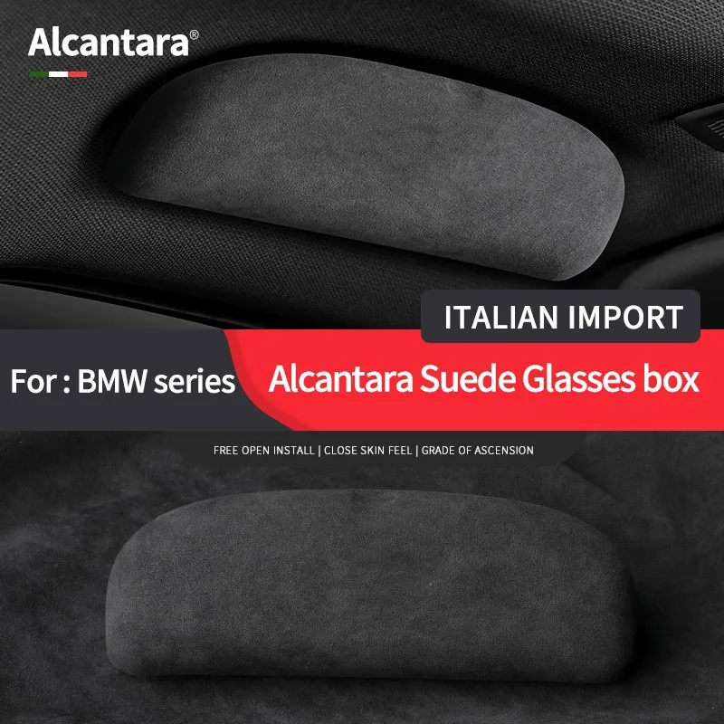 Alcantara suede Car Glasses Case Storage Box Sunglasses Holder Auto Accessories For For BMW 1 2 3 5 7Series GT X1 X2 X3 X5