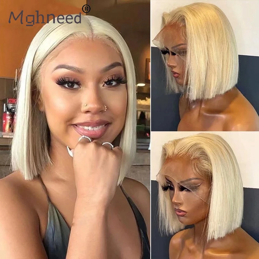 

Bob 613 Lace Frontal Wig Blonde Straight Lace Front Wig Human Hair Pre Plucked 13x4 Bob Frontal Wigs For Women Human Hair Wigs