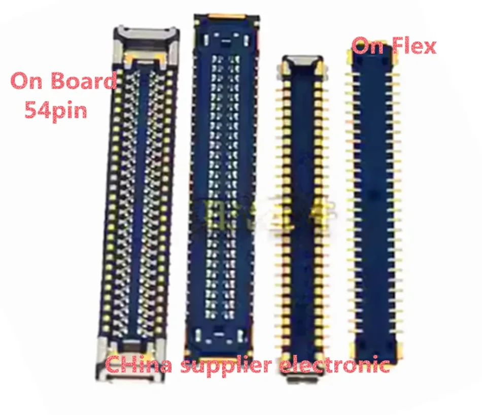 For Samsung note10 LCD screen rear socket motherboard cable connection buckle FPC connector On Board Flex 54pins