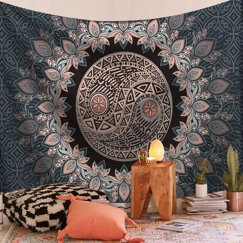 VIKAMA Indian Mandala Bohemian Tapestry | Ethnic Wall Decor | Perfect Hanging for Living Room Bedroom Hallway