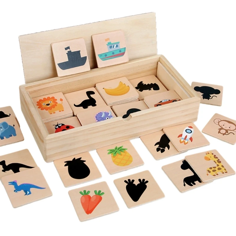 漫画のテーマ木製マッチングパズルゲーム玩具幼児開発手と目の調整家族活動おもちゃ 15UB