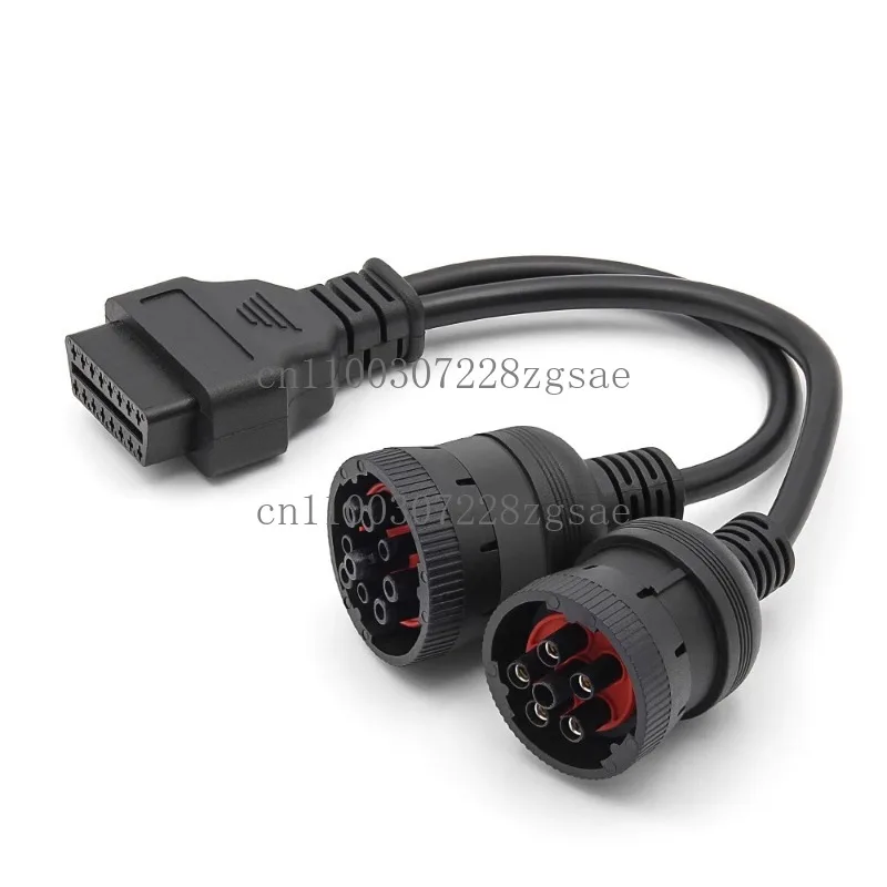 Truck line OBD2 heavy duty Y cable to J1939 J1708 J1587 9 + 6pin