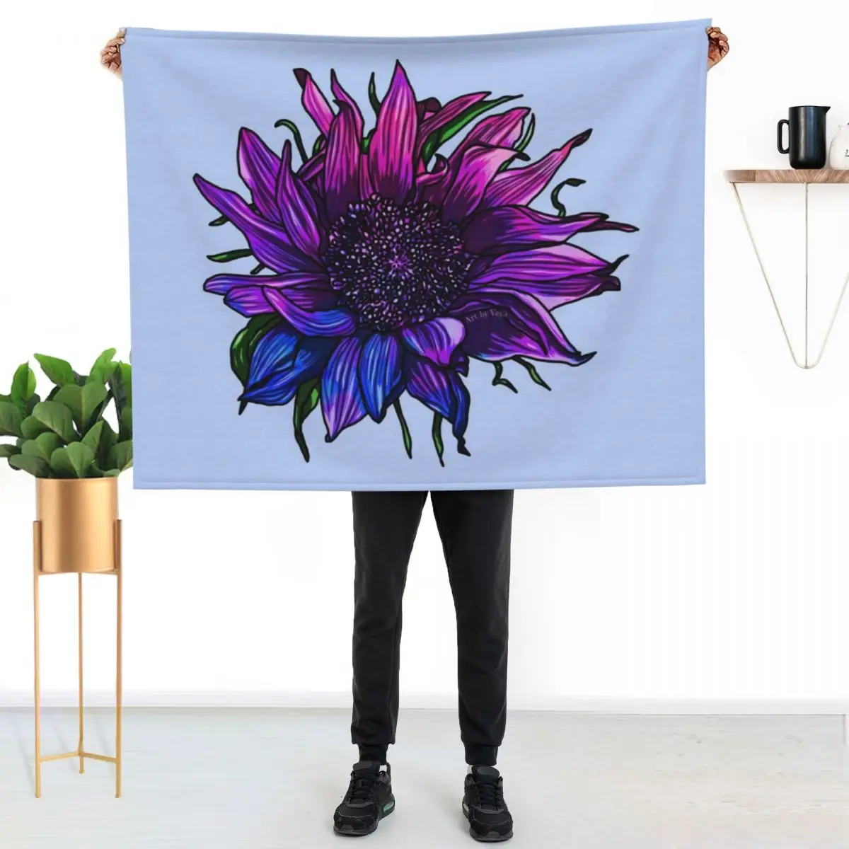 

Bi Sunflower Throw Blanket Soft Warm Blanket Gift for Men Women Adults