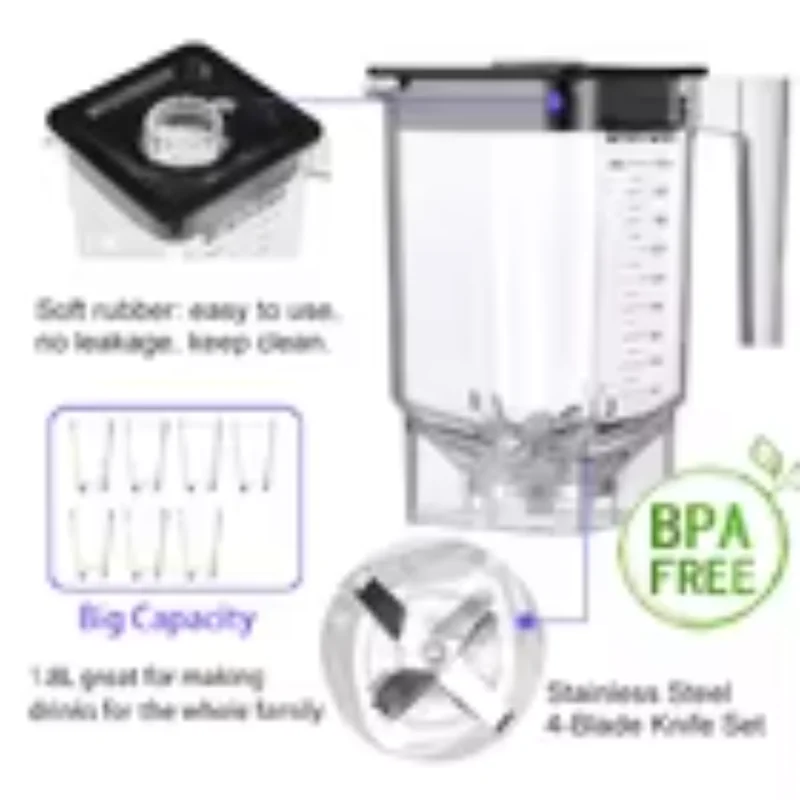 High-speed rotating mixer fresh fruit juicer high capacity multifunctional food processor kitchen blender machine