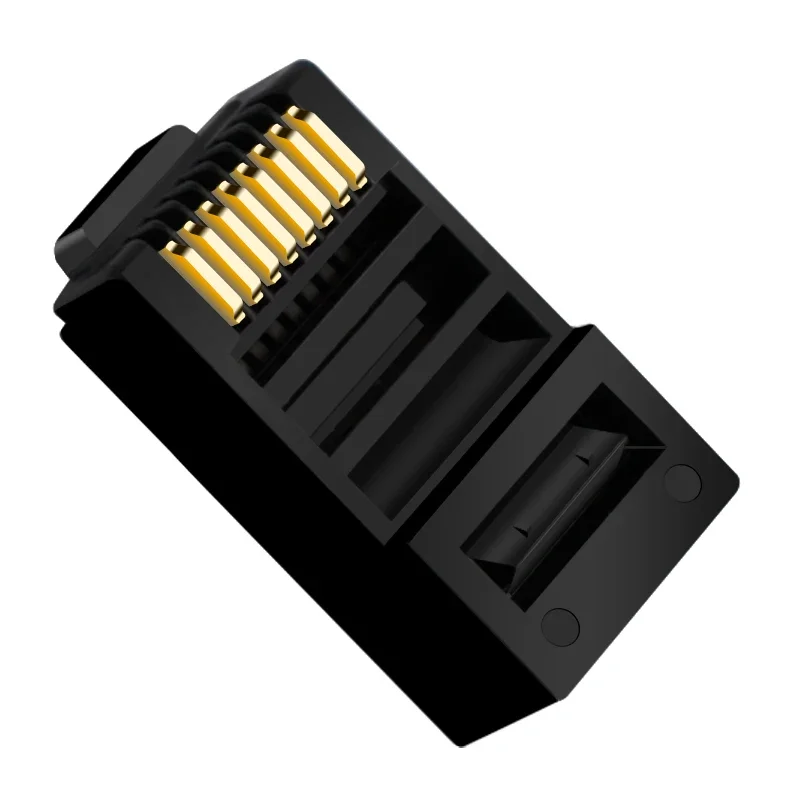 CNCOB RJ45 Cat5e 8P8C conector de Cable Ethernet Modular enchufe de cristal 50u red de engarzado conectores RJ 45 negro 30 Uds