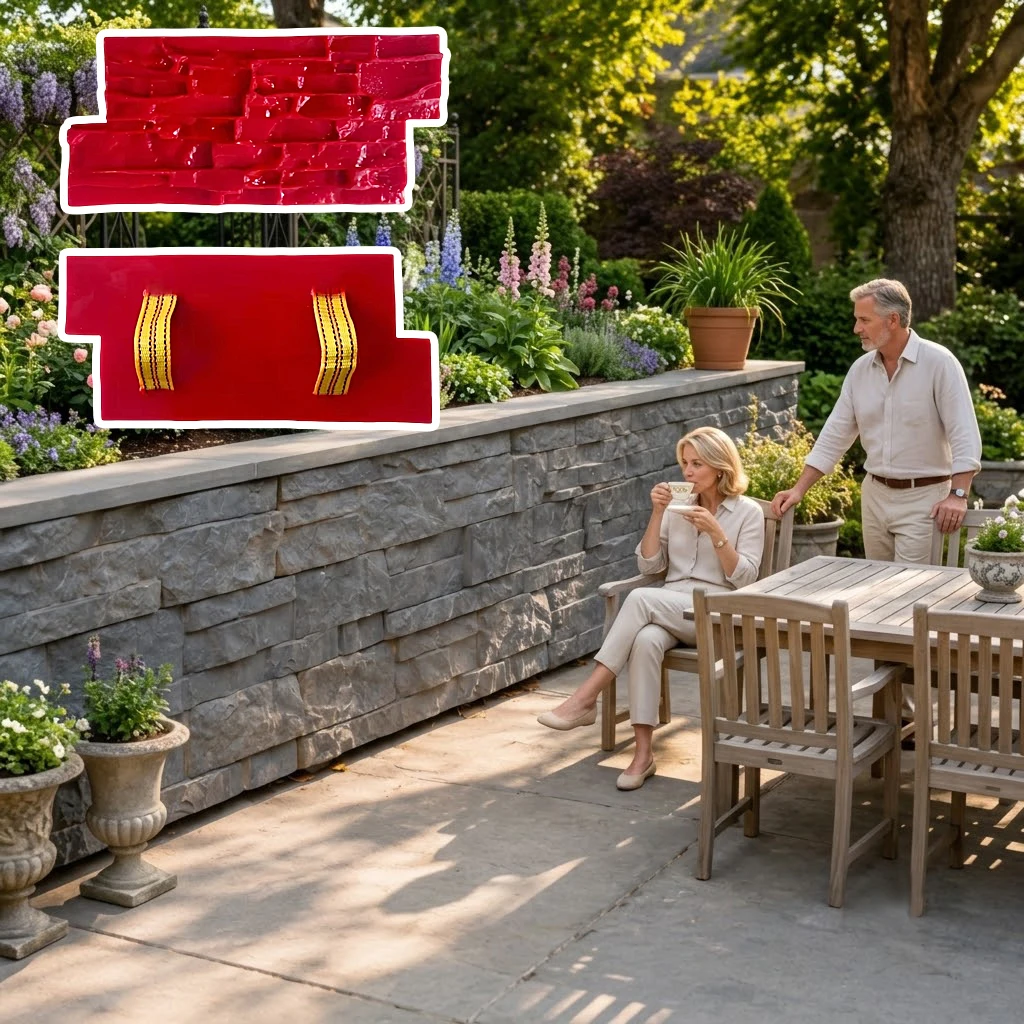 Cement wall embossing mold 43 * 20cm courtyard outdoor imitation stone decoration rockery garden shaping embossing tool