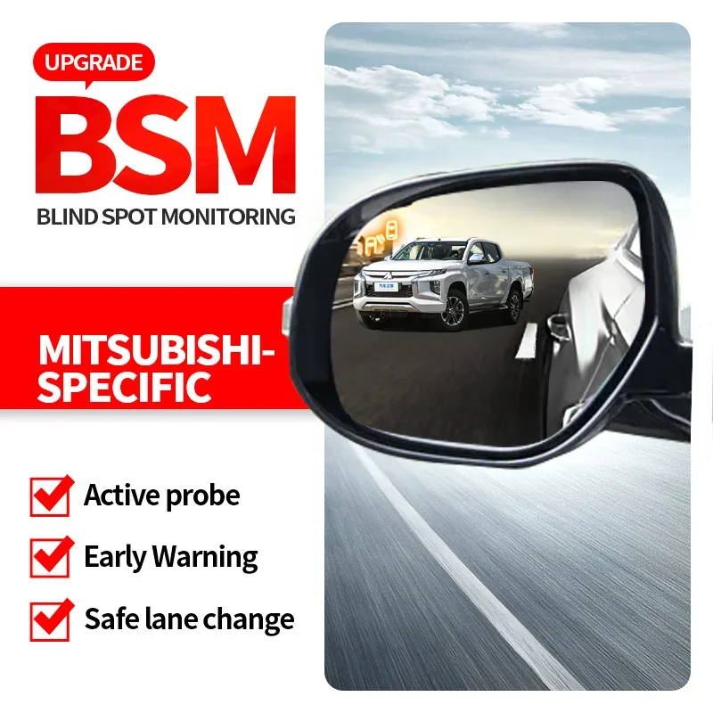 

For Mitsubishi 77Ghz 24Ghz Radar Car Blind Spot Mirror Radar Detection System BSM Monitor Change Assist Parking Radar Warning