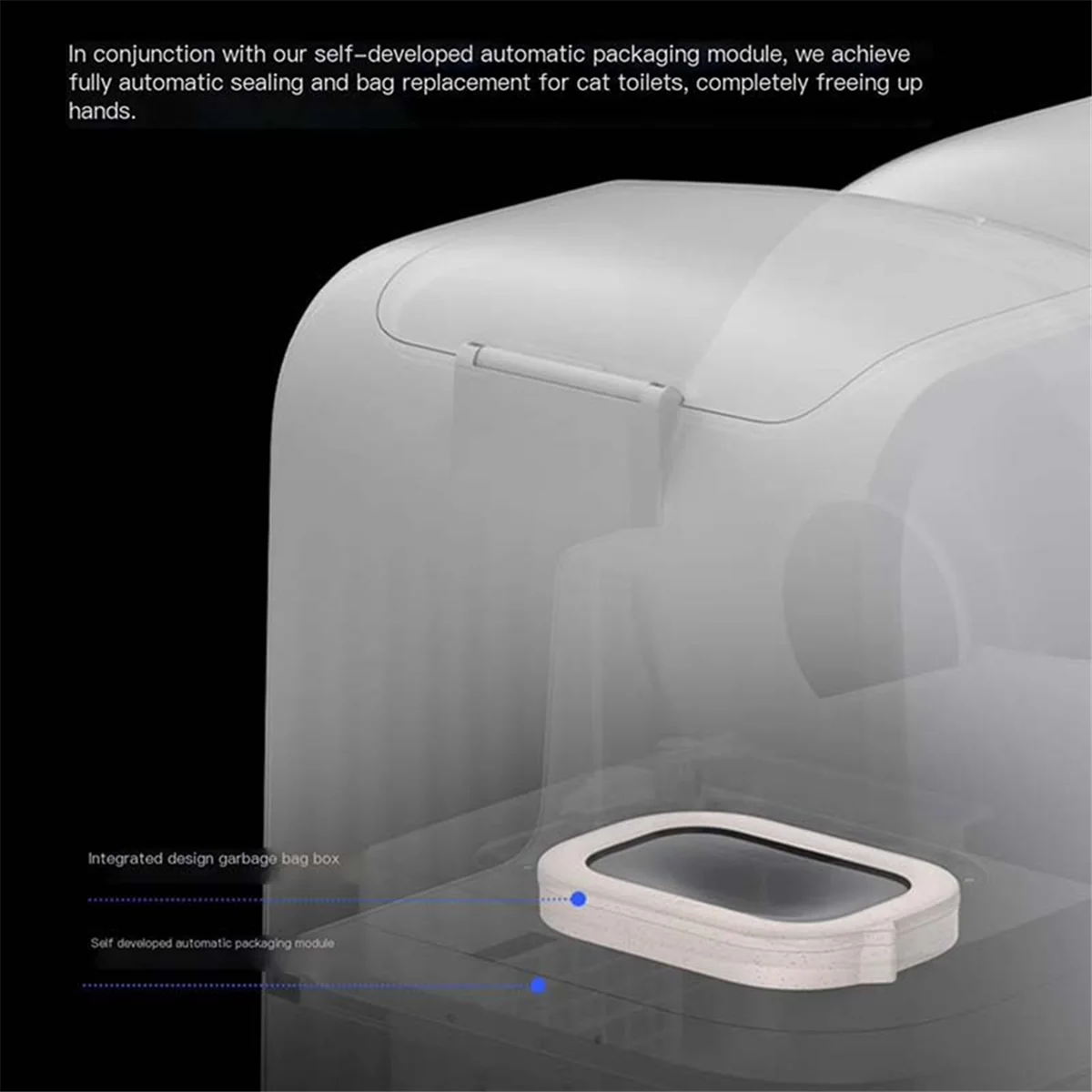 

New For Petkit-Refillable Ring Trash Bags Box, Ultra Exclusive Garbage Bin, Automatic Packaging, Cat Litter Box