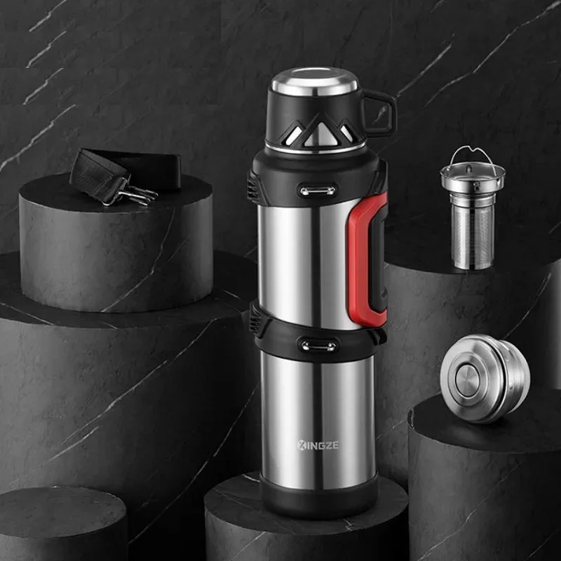 

316 Stainless Steel Insulated Thermos Bottle, 1L, 2L, 3L, Outdoor Travel Coffee Mugs, Thermal Vacuum Water Bottle, Thermal Mug
