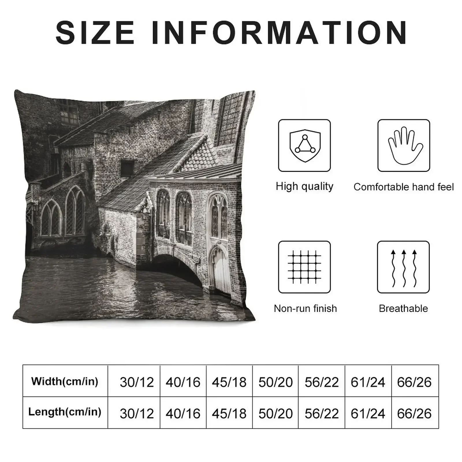 Medieval Architecture Of Bruges Throw Pillow Cushions Home Decor autumn decoration christmas decorations 2025 pillow