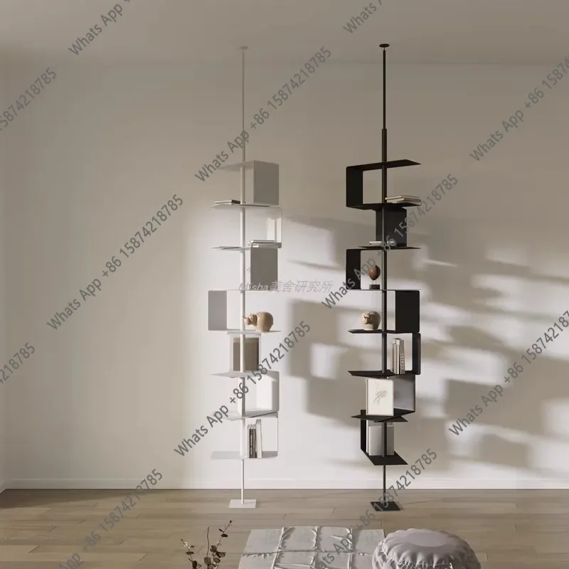 X Creative Partition Bookshelf Floor-to-ceiling Display Rack Decorates Living Room X