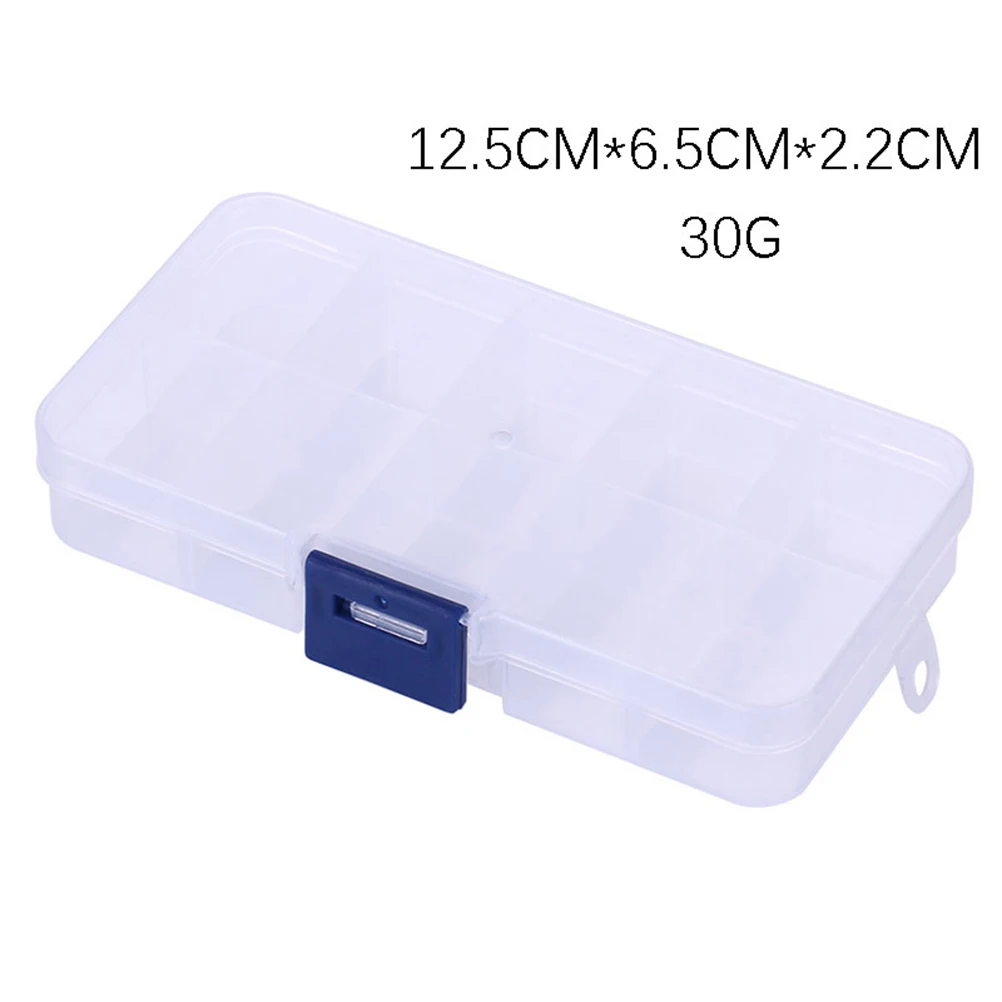 

5PCS Jewelry Storage Box Durable Transparent Container Earring Necklace Holder Fishing Tackles Box Desk Organizer