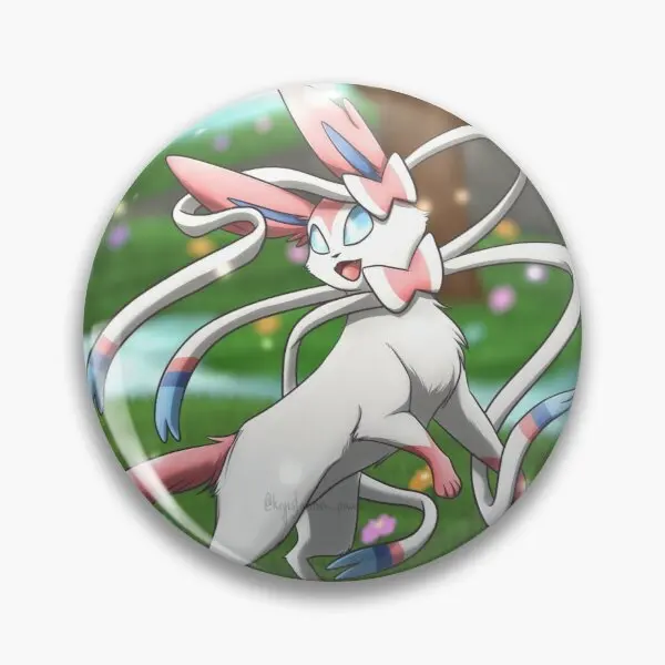 Sylveon  Soft Button Pin Badge Creative Collar Women Jewelry Cute Cartoon Lapel Pin Lover Fashion Hat Clothes Gift Funny Metal