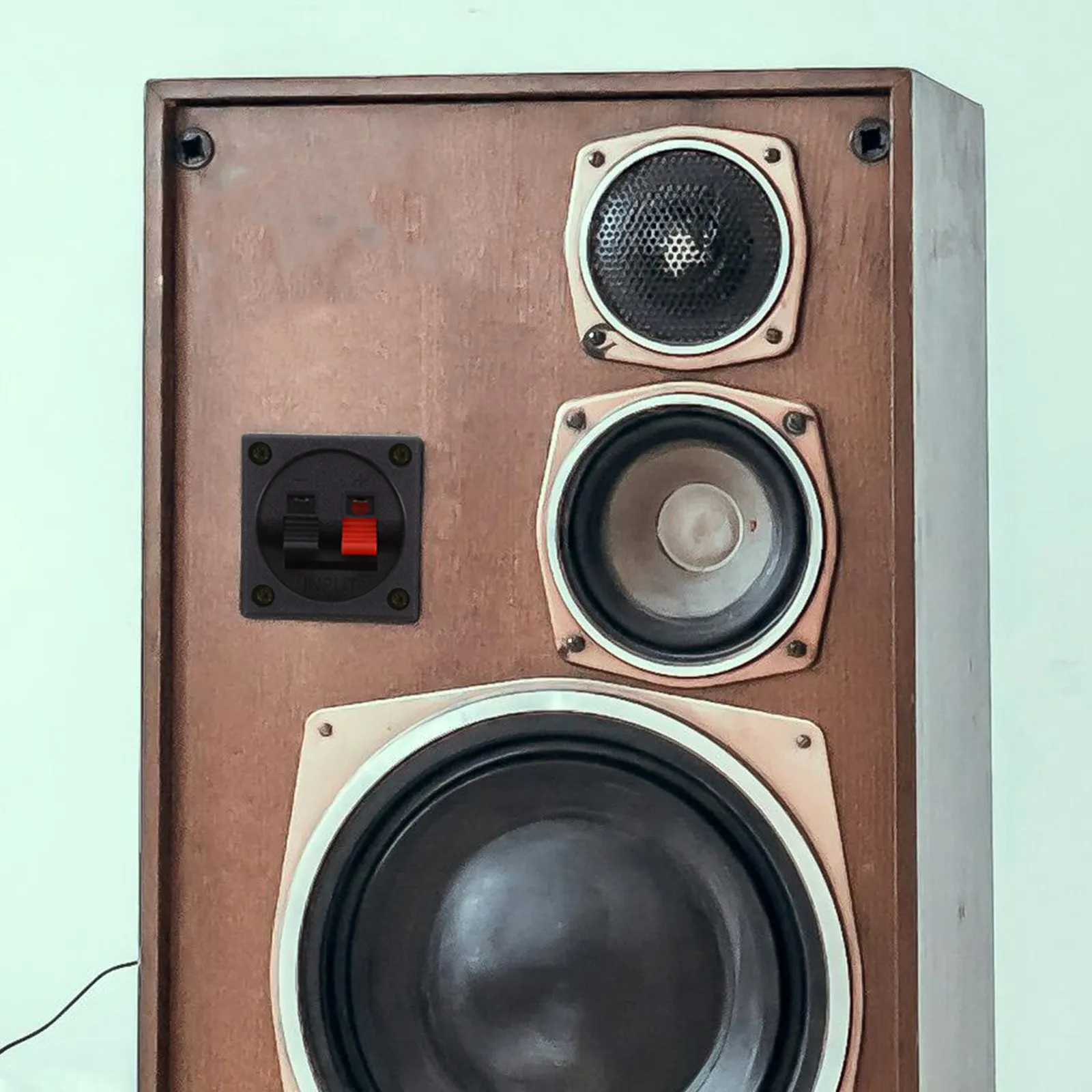 Car Speaker Terminal Cup Double Binding Post Plate for Speaker Box Enclosure Compact Easy Install Polarity Marked Stereo