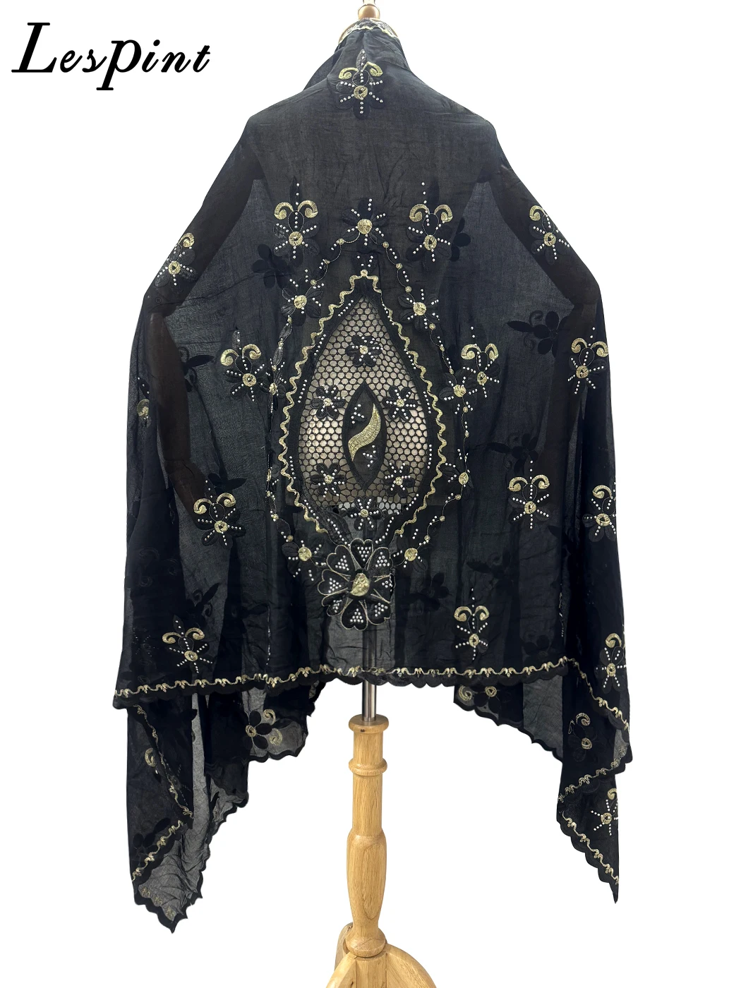 Écharpe de Ramadan pour femmes musulmanes, coton, broderie, évider, prière africaine, Islam, 210x110cm, Shwal, Hiajbs, ensemble de 12 pièces