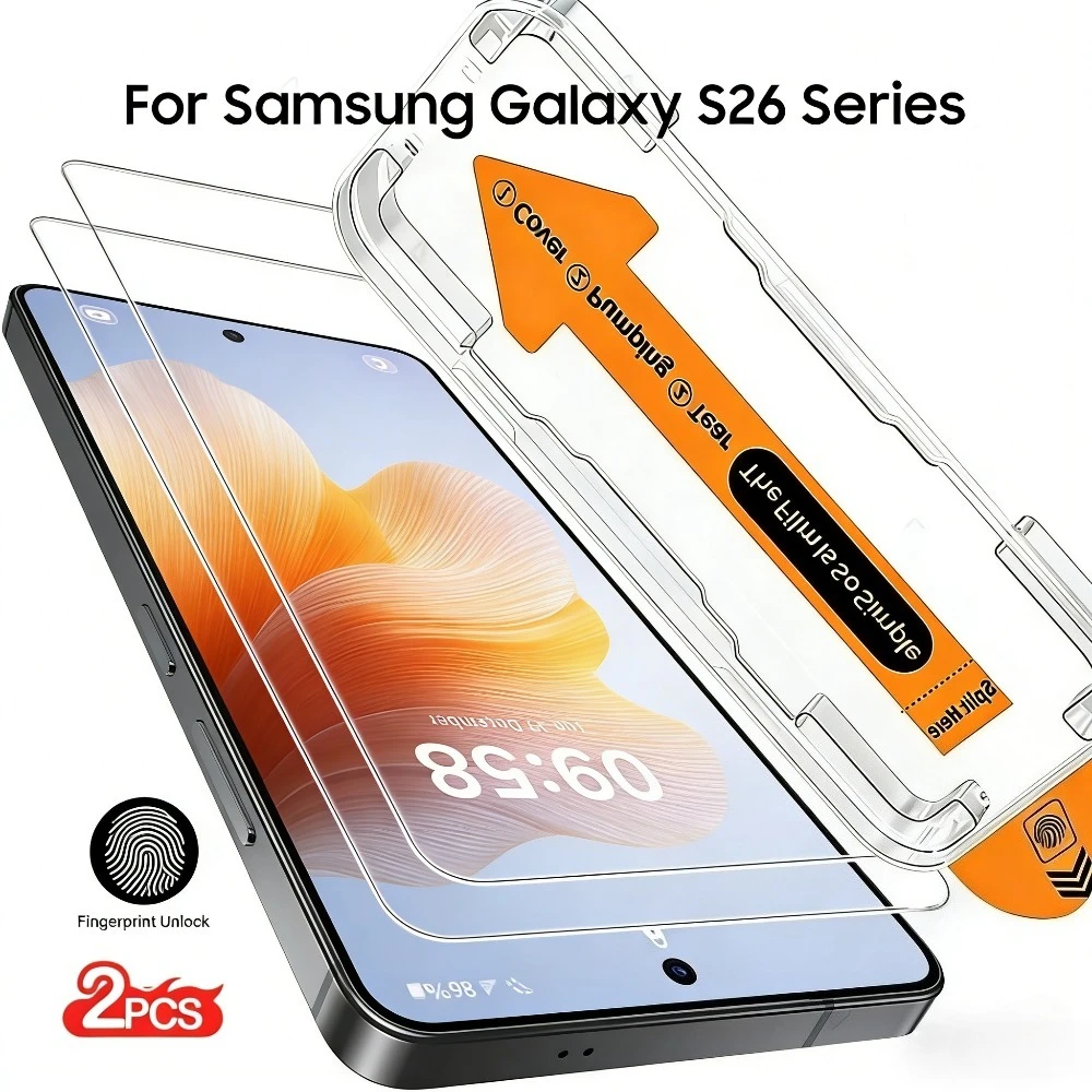 

2 шт. защитных стекол Ultra HD для Samsung Galaxy S26 S25 S24 S23 Ultra S22 S21 Plus S26 S25 Edge с установкой в один клик