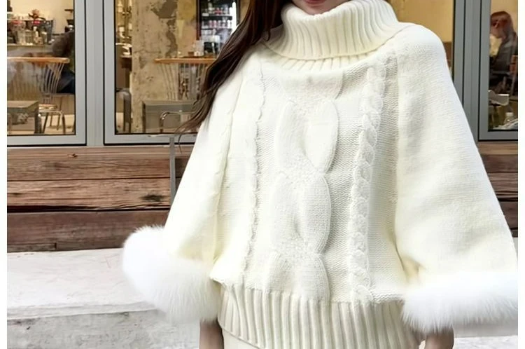 سترة نسائية جديدة لخريف وشتاء 2025 سترة متماسكة فضفاضة على طراز كسول للنساء #2