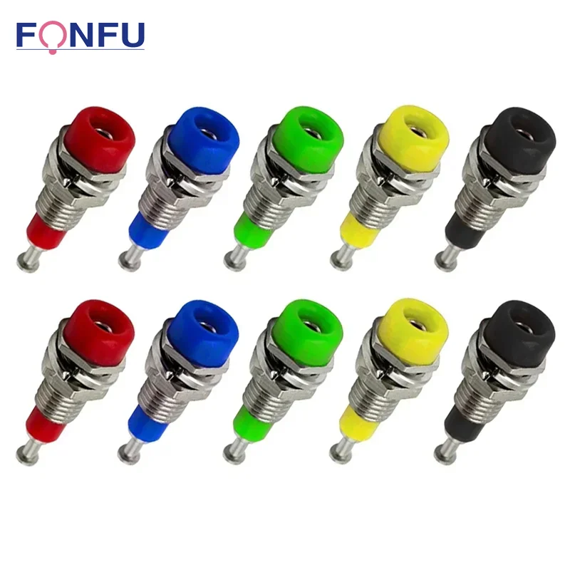 

20pcs 2mm Banana Socket Binding Post Nut Test Hole DIY Parts Electrical Connector Banana Plug Jack Terminal