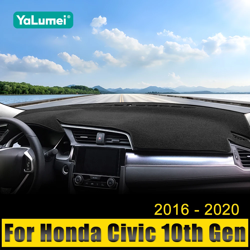 

For Honda Civic X 10th 2016 2017 2018 2019 2020 Civic 10 Car Dashboard Sun Shade Cover Instrument Panel Non-slip Pad Accessories