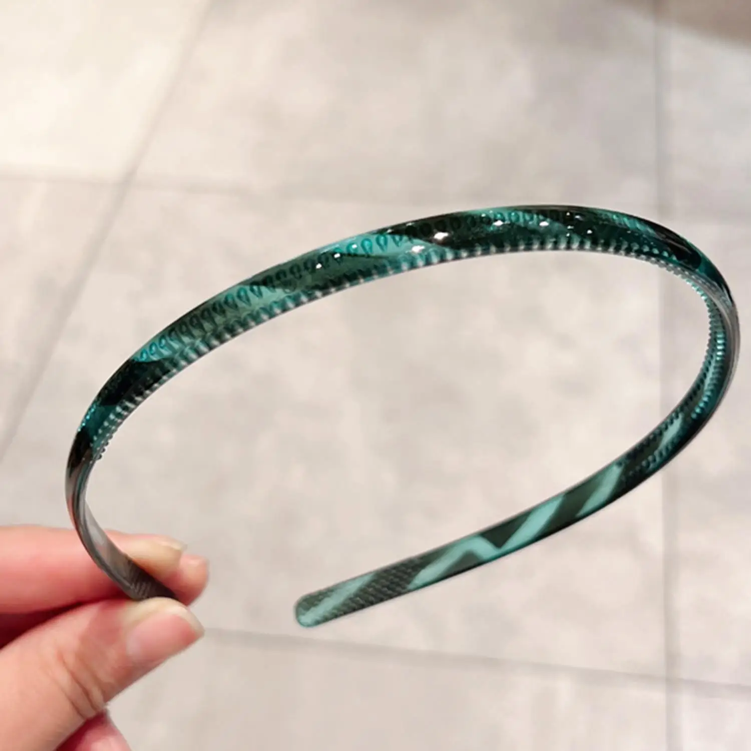 แฟชั่นอะคริลิคเสือดาวผมวงบุรุษผู้หญิง Unisex สีดําฟัน Anti SLIP ผมหัว Hoop Band กีฬาแถบคาดศีรษะอุปกรณ์เสริมผม