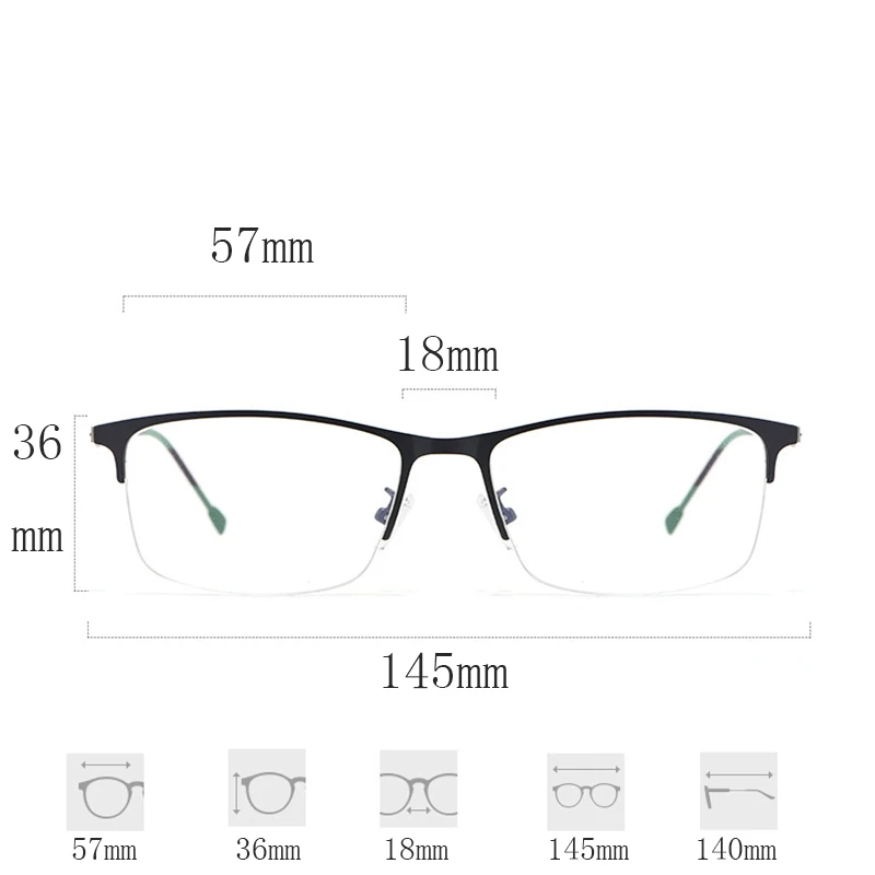 Reven Jate P8836 Optical Glasses Alloy Frame Prescription Eyeglasses Rx Men or Women Glasses for Male Female Eyewear