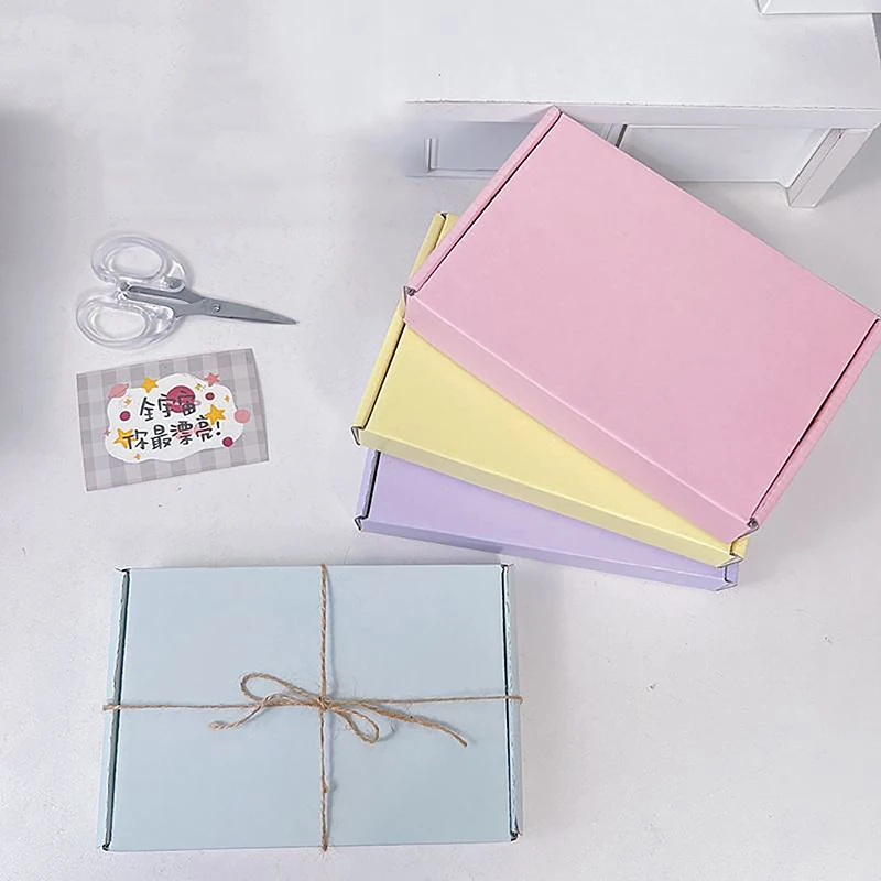 5 Stück Versandkarton aus Wellpappe zum Verpacken, Basteln, Geschenken, Kleine Unternehmen, Hochzeit, Party, DIY-Versandkarton – Detail 4