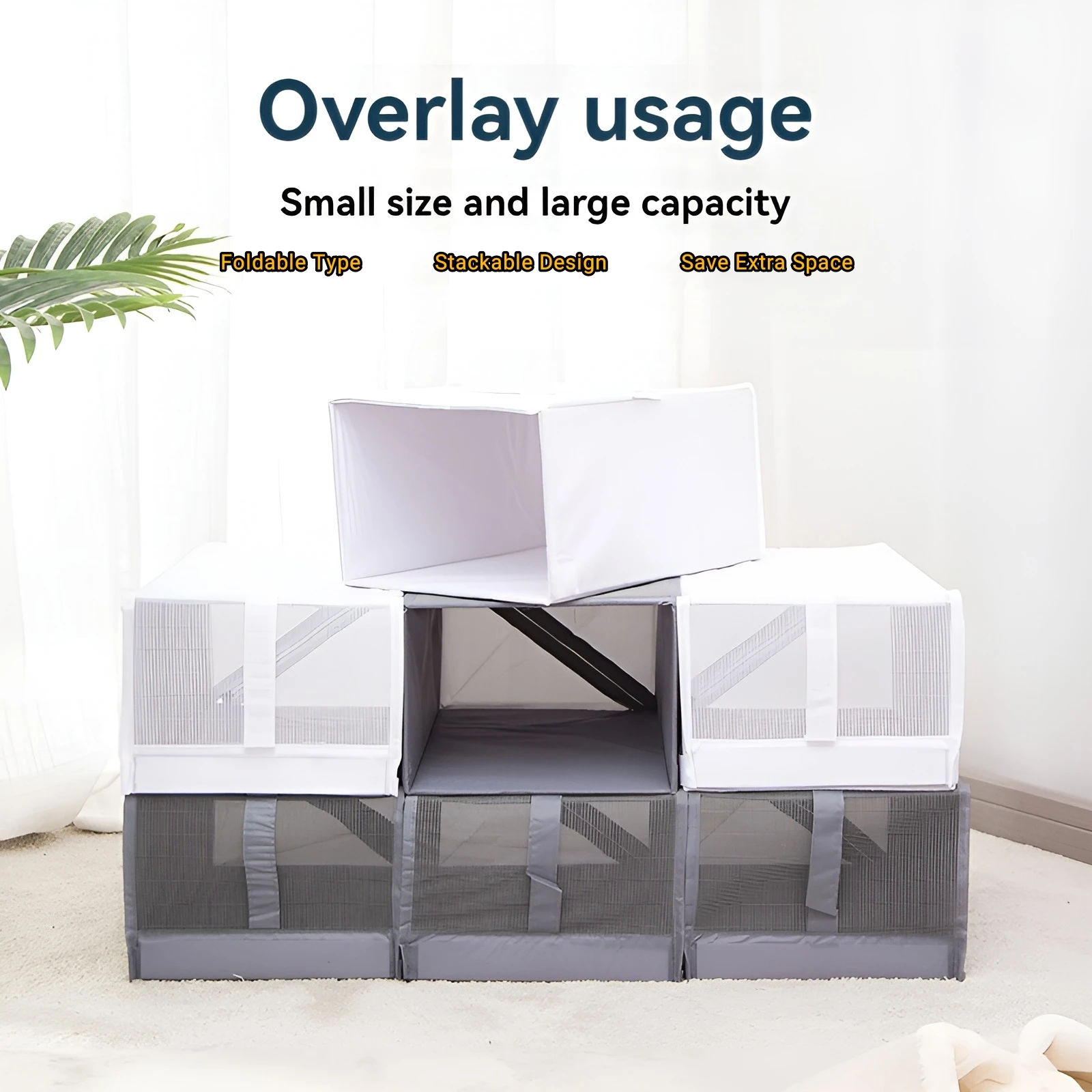 Space-saving Foldable Shoe Box, Breathable Fabric Storage Box with Visual Window, Shoe Cabinet, Room Organizer, Home Accessories