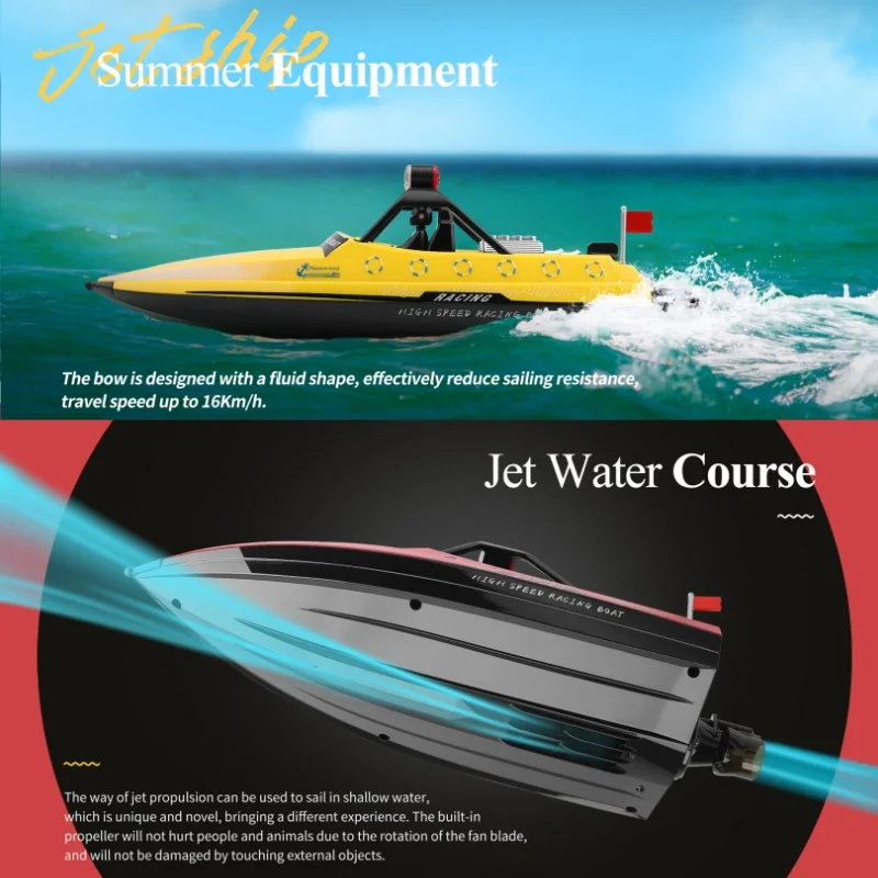 Genuine 2.4GHz High-Speed RC racing Boat Jet ski with Water Jet Thruster Wltoys WL917 16km/h Electric Toy Boat Ideal for Kids