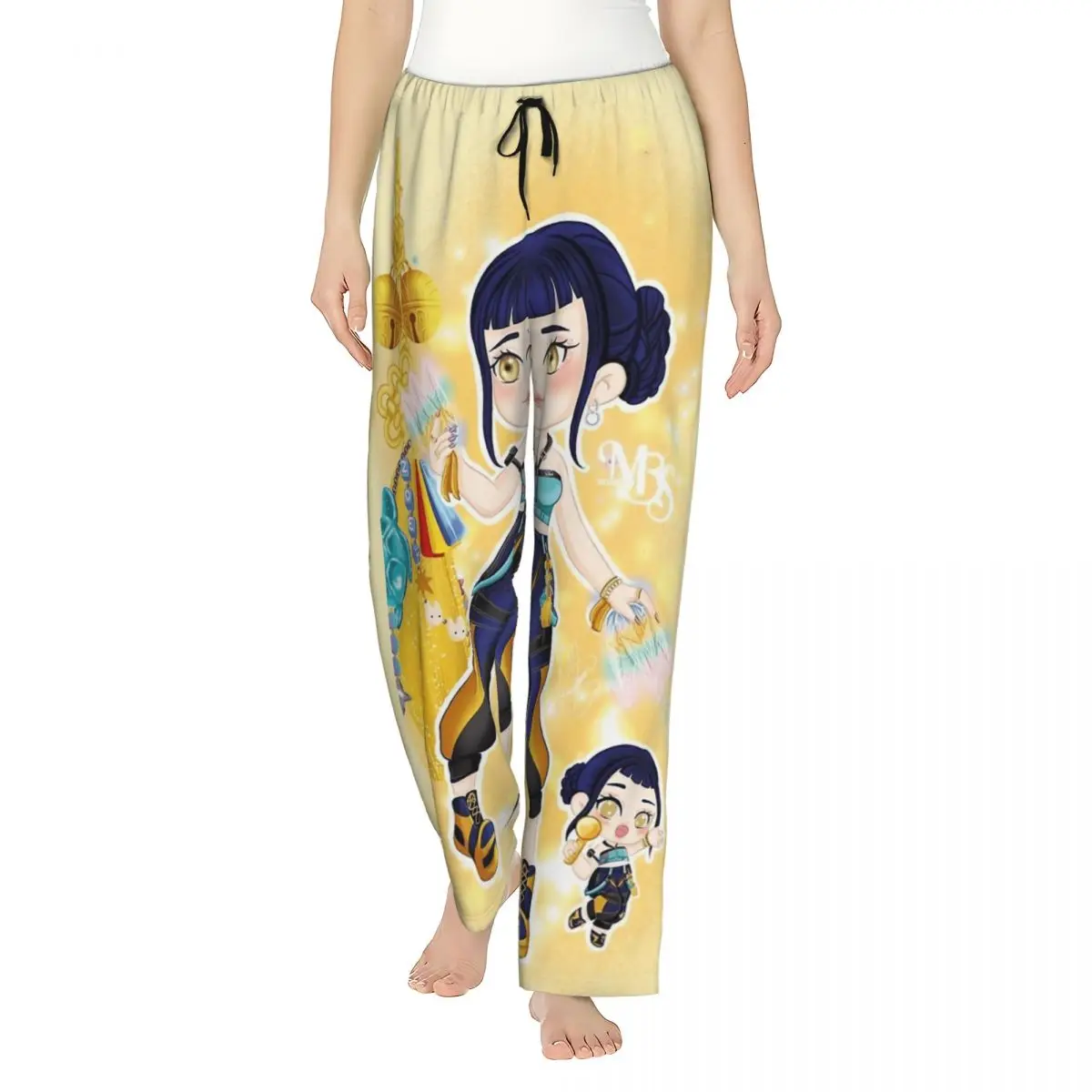 

Zoey From Huntrix Of Kpop Demon Hunters Pajama Pants Spring Elegant Sleep Sleepwear Bottoms Lady Soft Homewear Oversize Pajamas