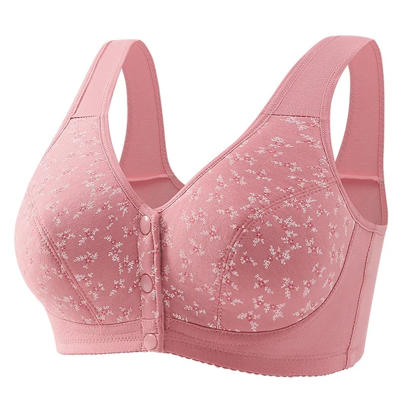 Sommer-Still-BH mit Knöpfen vorne, ohne Bügel, für Mütter und Mädchen, formgebender Stütz-BH, Übergröße, für ältere Frauen, im Westenstil, Minimizer-BH