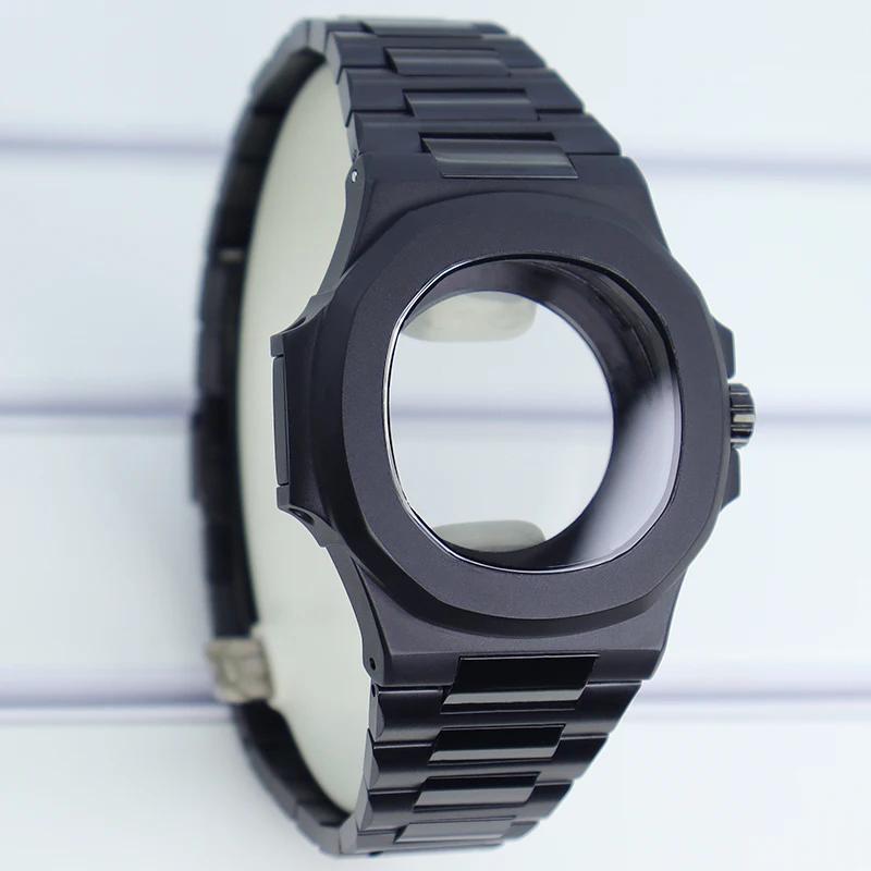 40mm Luxury Watch Case Bracelet For Seiko NH35 NH36 NH34 NH38 Movement Cases With Sapphire Crystal 29.8mm Dial Modified Nautilus
