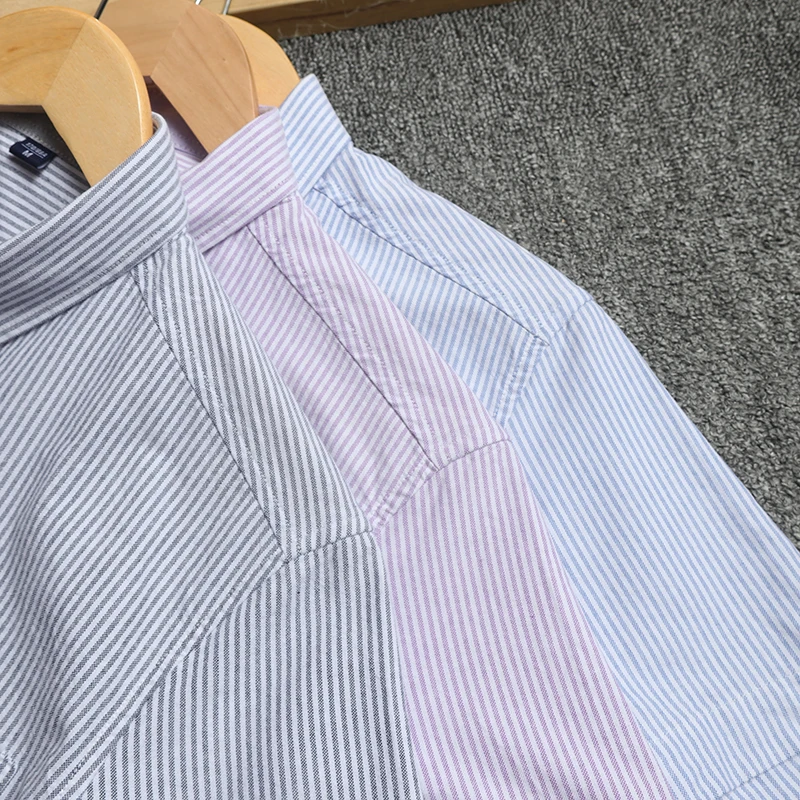 قماش الثور القطني الفاخر ort Sve irt قماش مصمم للصيف Busin كاجوال مخطط للرجال irt ركاب متعدد الاستخدامات