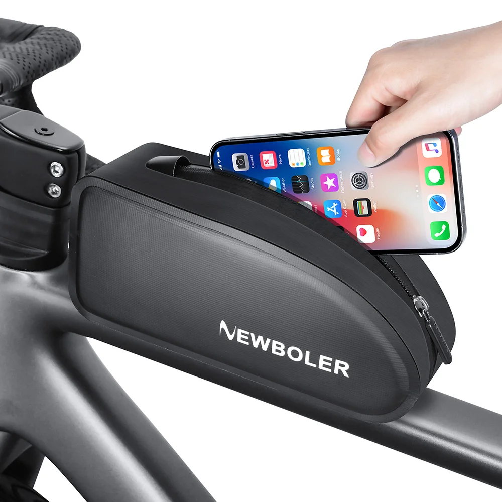 NEWBOLER Fahrrad-Oberrohrtasche, Kies-Fahrradtasche mit Schrauben, wasserdichte PVC-Fahrrad-Rahmentasche für Rennrad, MTB, Kies, Fahrrad – Detail 10