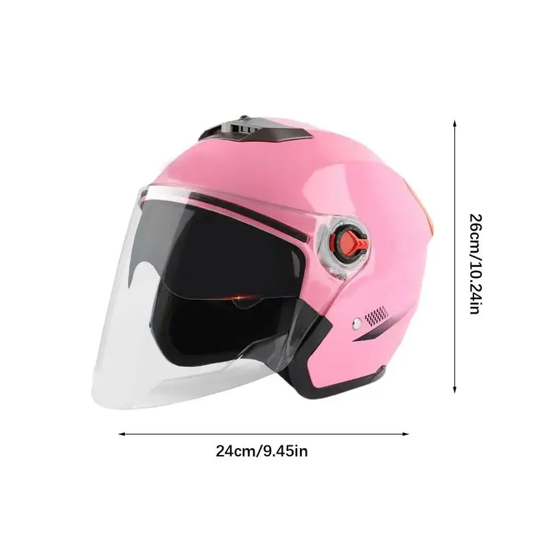 Casco de motocicleta multifunción para hombre y mujer, accesorio de cara abierta, duradero, 3/4