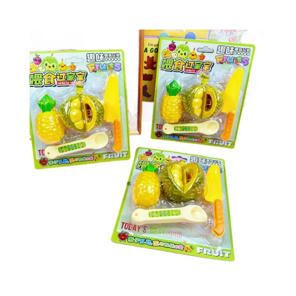 لعب الأطفال ألعاب المطبخ الغذاء مقلد الغذاء الفاكهة دوريان تغذية اللعب الفراولة لعبة البودينغ التعليم المبكر اللعب منزل اللعب