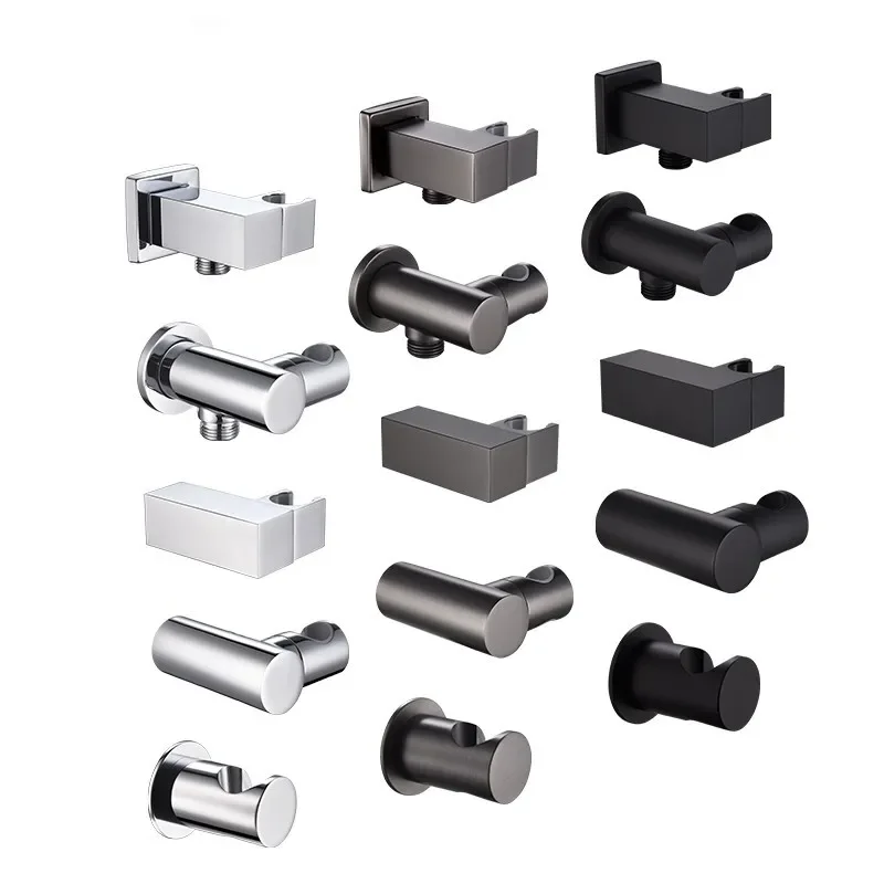

Concealed wall-mounted all-copper handheld shower bracket holder, hand spray shower wall base, adjustable connector