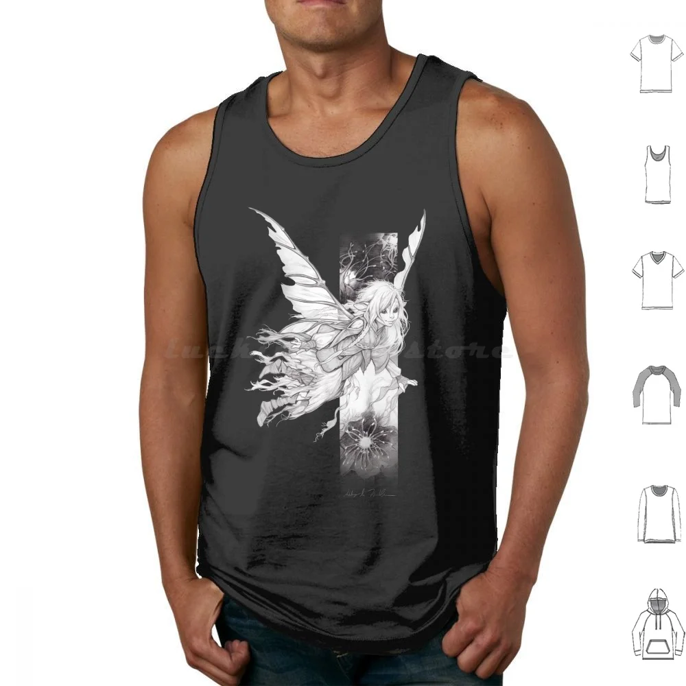 Doodle #53 Deet! Tank Tops Print Cotton Quarandoodles Ashley Witter Doodle Deet