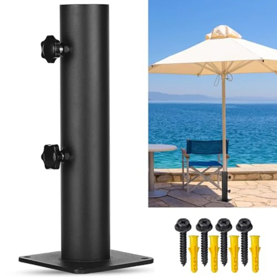 

Patio Umbrella Bases Heavy Duty Umbrella Holder Outdoor Umbrella Base Stand Mount Umbrella Clamp for Decks Docks Patios Garden