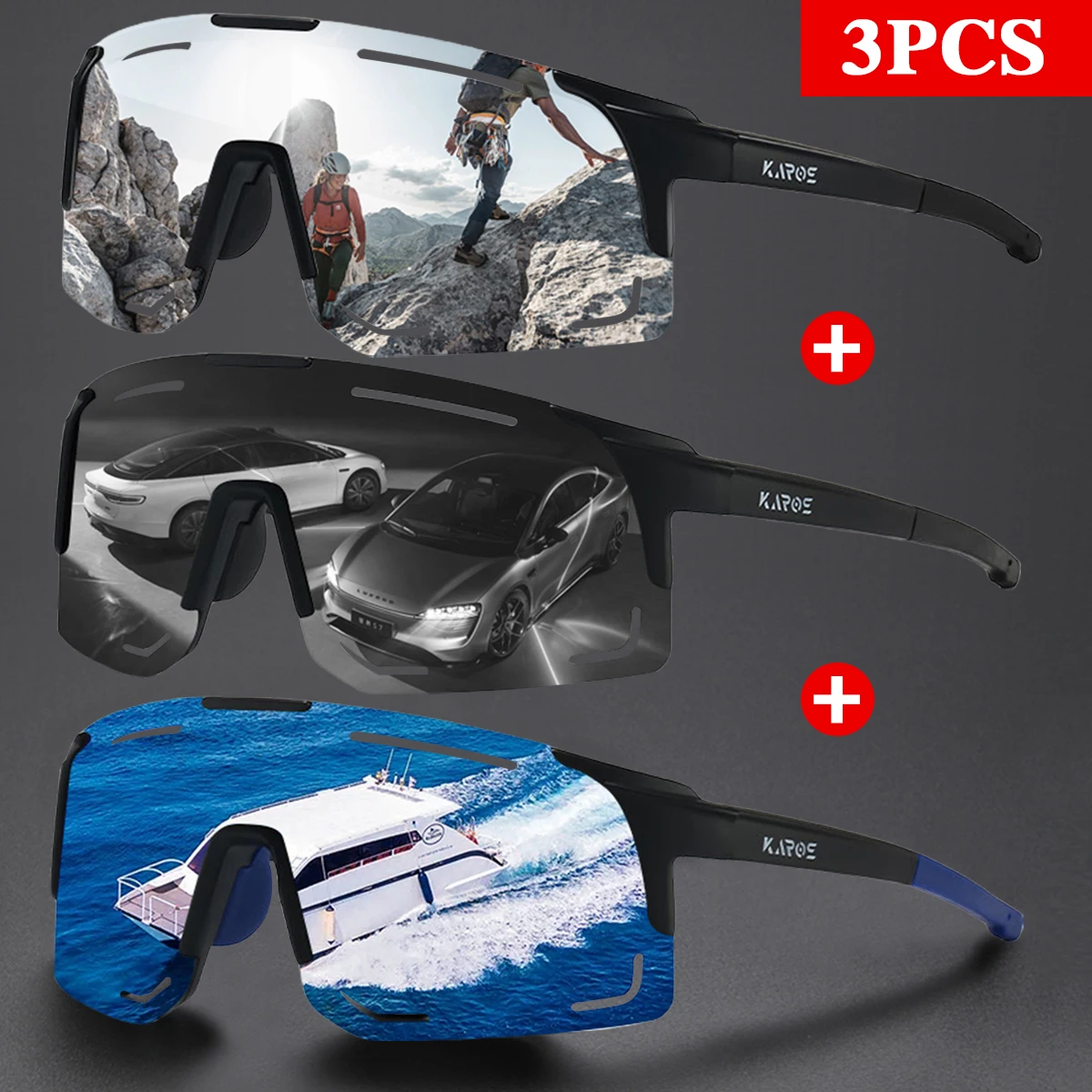 3 Teile/satz Karos Radfahren sonnenbrille UV400 Brille Für Männer Frauen Straße Radfahren Mountainbike Outdoor Sport Bergsteigen Gläser